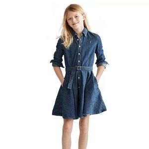 Denim Polo Dress for Girls 8